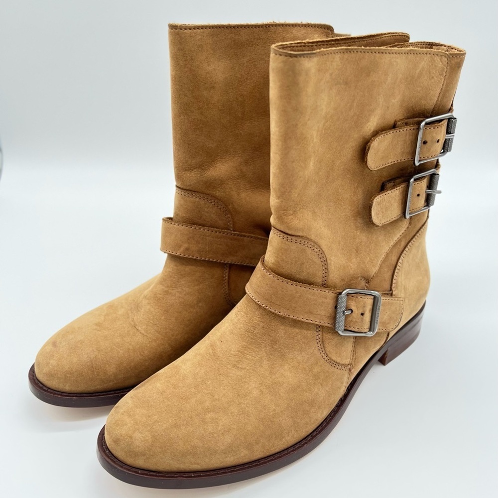 Belstaff Tan‎ Suede Moto Style Boots EU 36